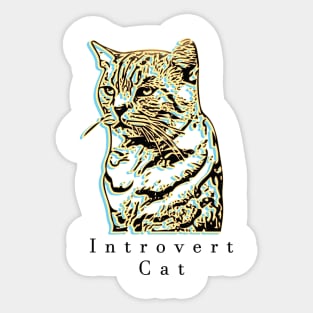Introvert Cat Sticker